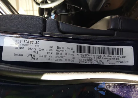 2016 Jeep Grand Cherokee Laredo z USA, uszkodzony, nr VIN 1C4RJFAG9GC414471